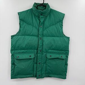 VTG 70s SKOR Adv Outdoor Gear Down Puffer‎ Vest green Featherbed large